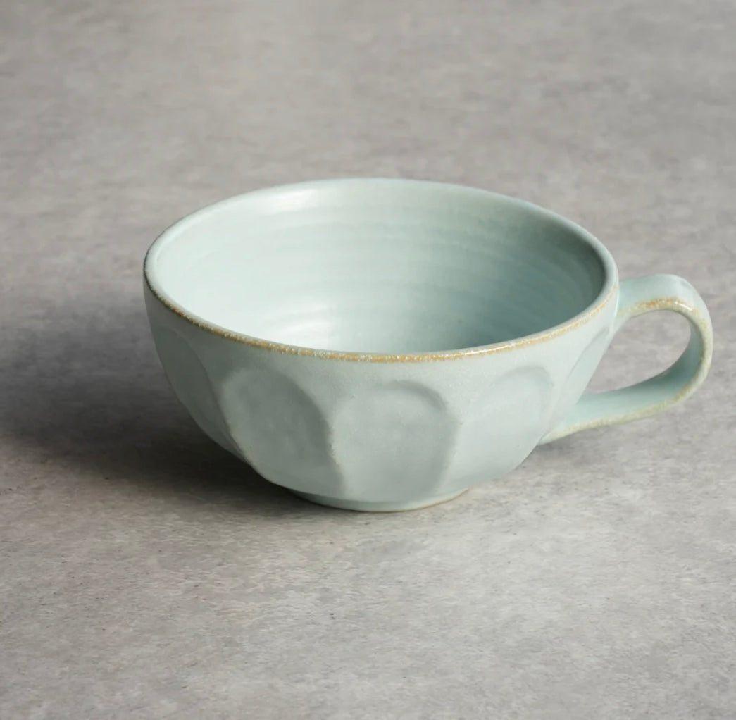 KANEKO KOHYO Rinka Flower Coffee Bowl (Blue）