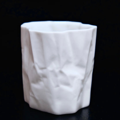 ARTISANS-小松 誠Makoto Komatsu  CRINKLE COLLECTION WHITE PORCELAIN CUP