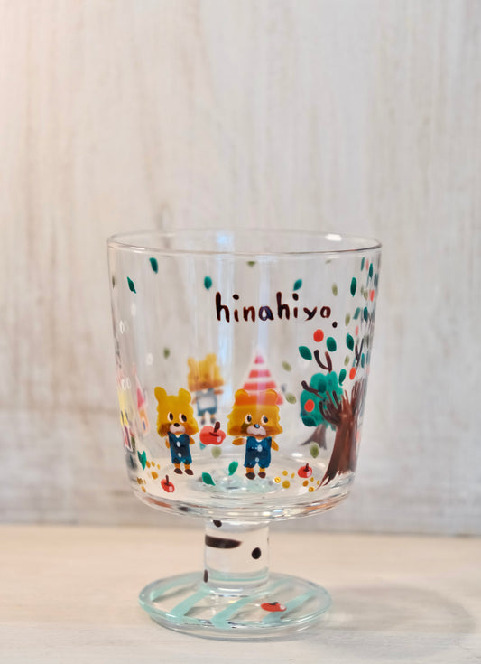 Hina Hiyo Club Hand-drawn Glass High Ground Cup #3