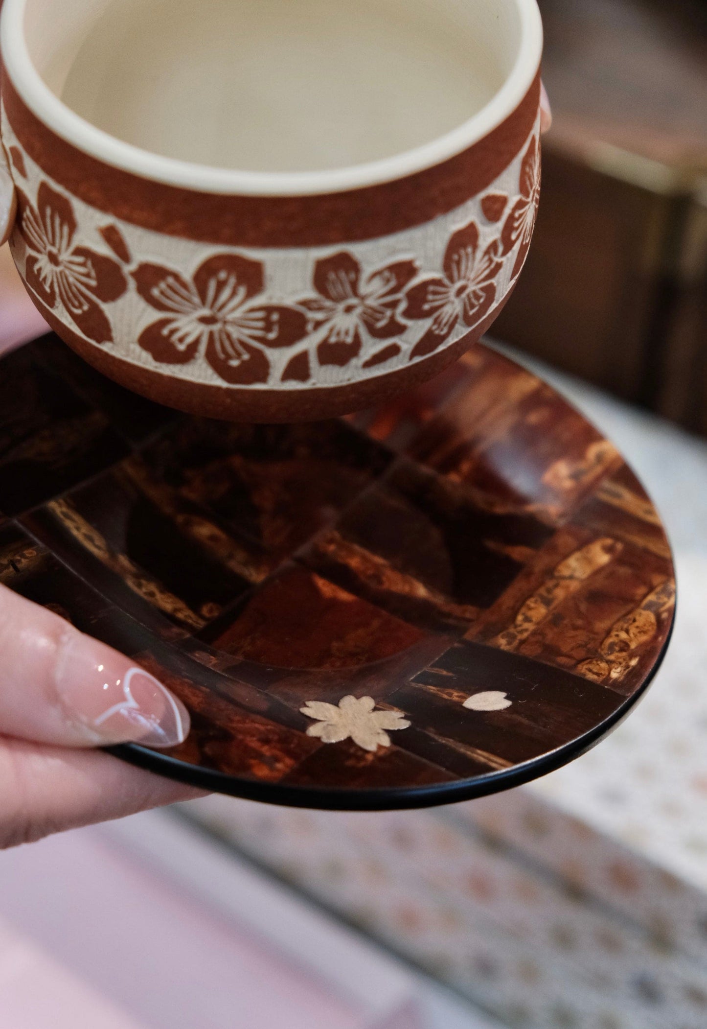 Yatsuyanagi Handmade Sakura Wood Coaster