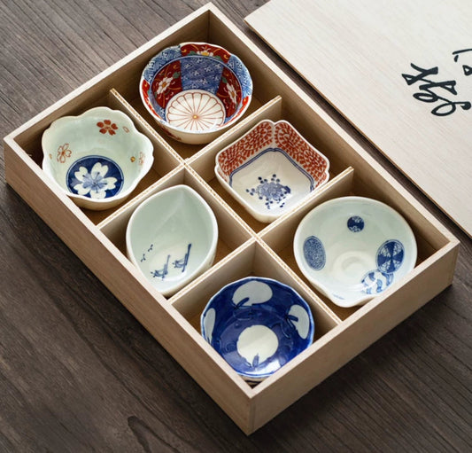 Arita yaki dish bowls set gift box