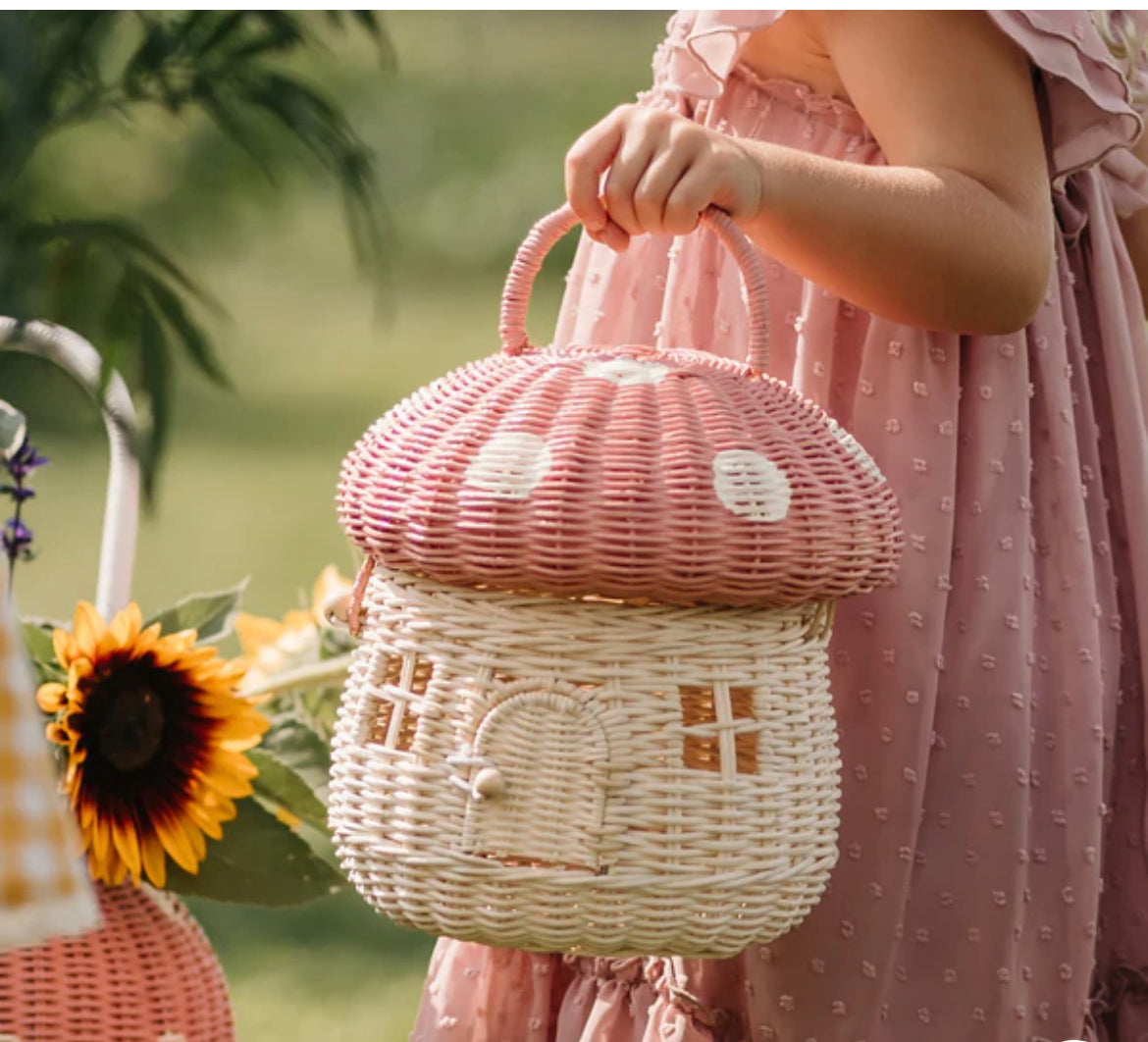 Olli ella Rattan Mushroom Basket