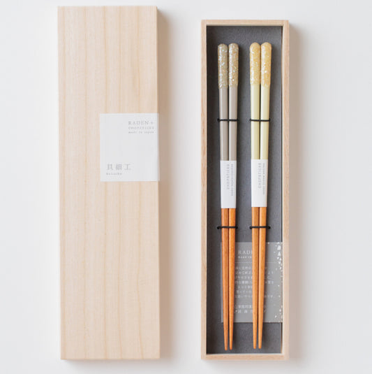 Wakasa Kaisaiku Chopstick Pair Set in Paulownia Gift box