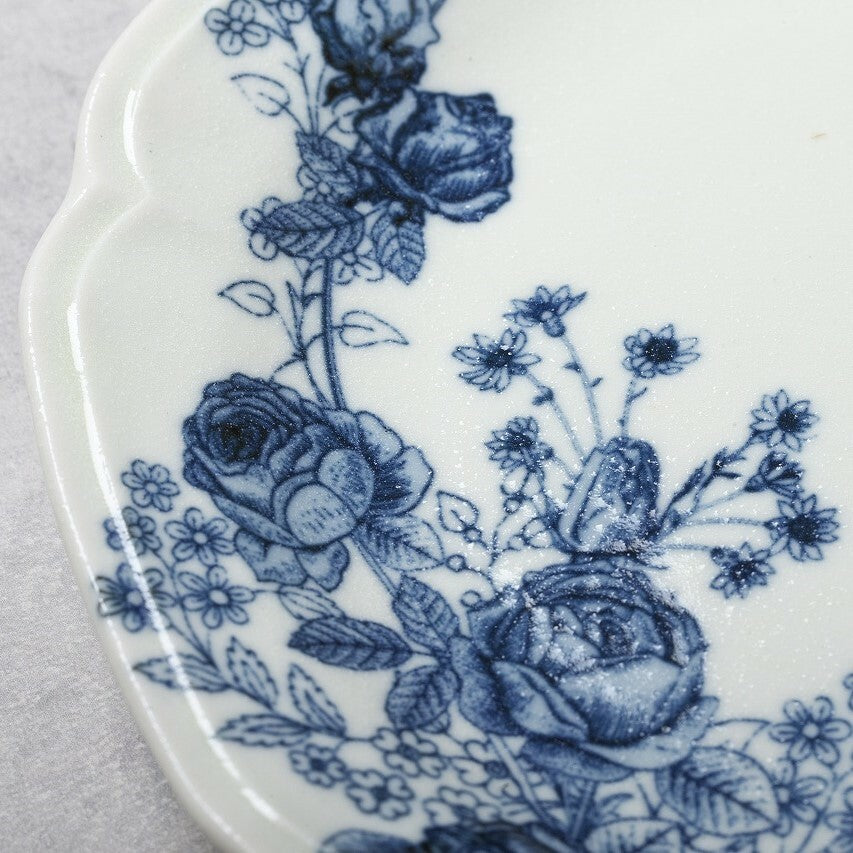 Japan Made Minoyaki Vintage Blue Rose Series