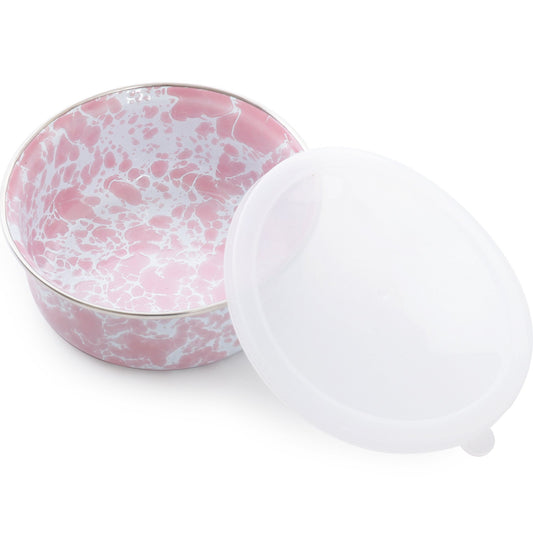 Crow Canyon Home  Storage Bowl with lid - Pink Marble