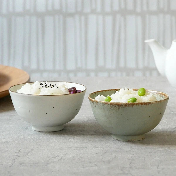 Mino yaki 11cm Wabi Sabi ceramic Rice Bowl