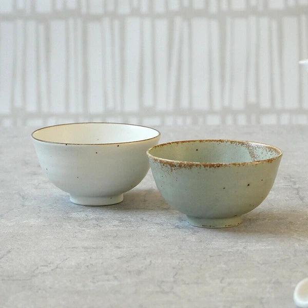 Mino yaki 11cm Wabi Sabi ceramic Rice Bowl