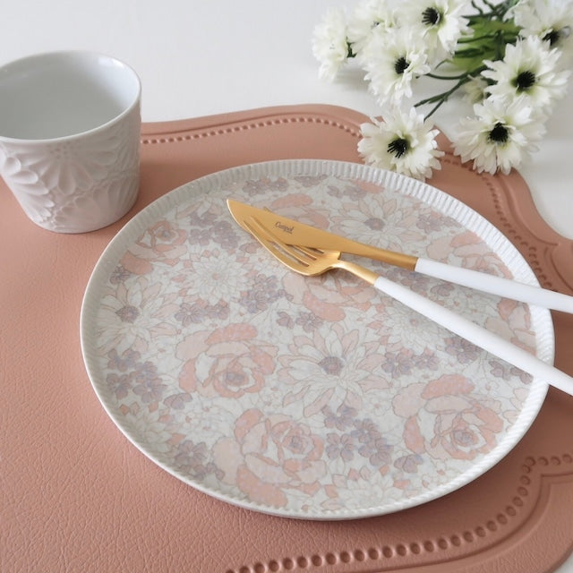 Arita Yaki Pearl Glaze Flower Plate