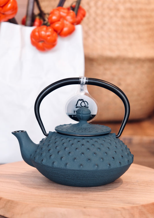 IWACHU Nambu Tekki Cast Iron 350ml Dark Blue Teapot （Gift Box）