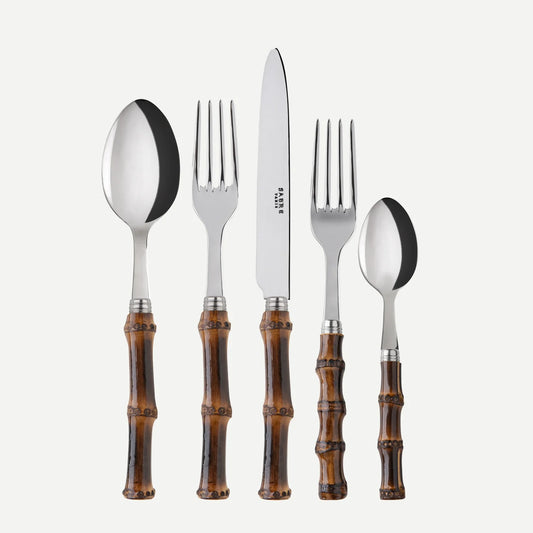 Sabre Paris Panda 5-piece Place Setting (Dark Bamboo)