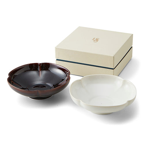 MIYAMA MIZU MIZU "瑞“ by RINA ONO 5'' Small Dish Set For 2 (Gift Box)