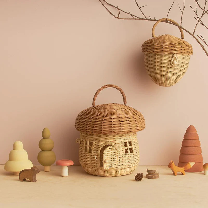 Olli ella Rattan Mushroom Basket