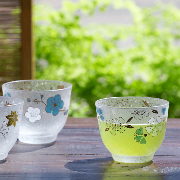 Aderia “Four Season” Cold Tea Cup /Sake Cup 4pcs Set(Gift Box)