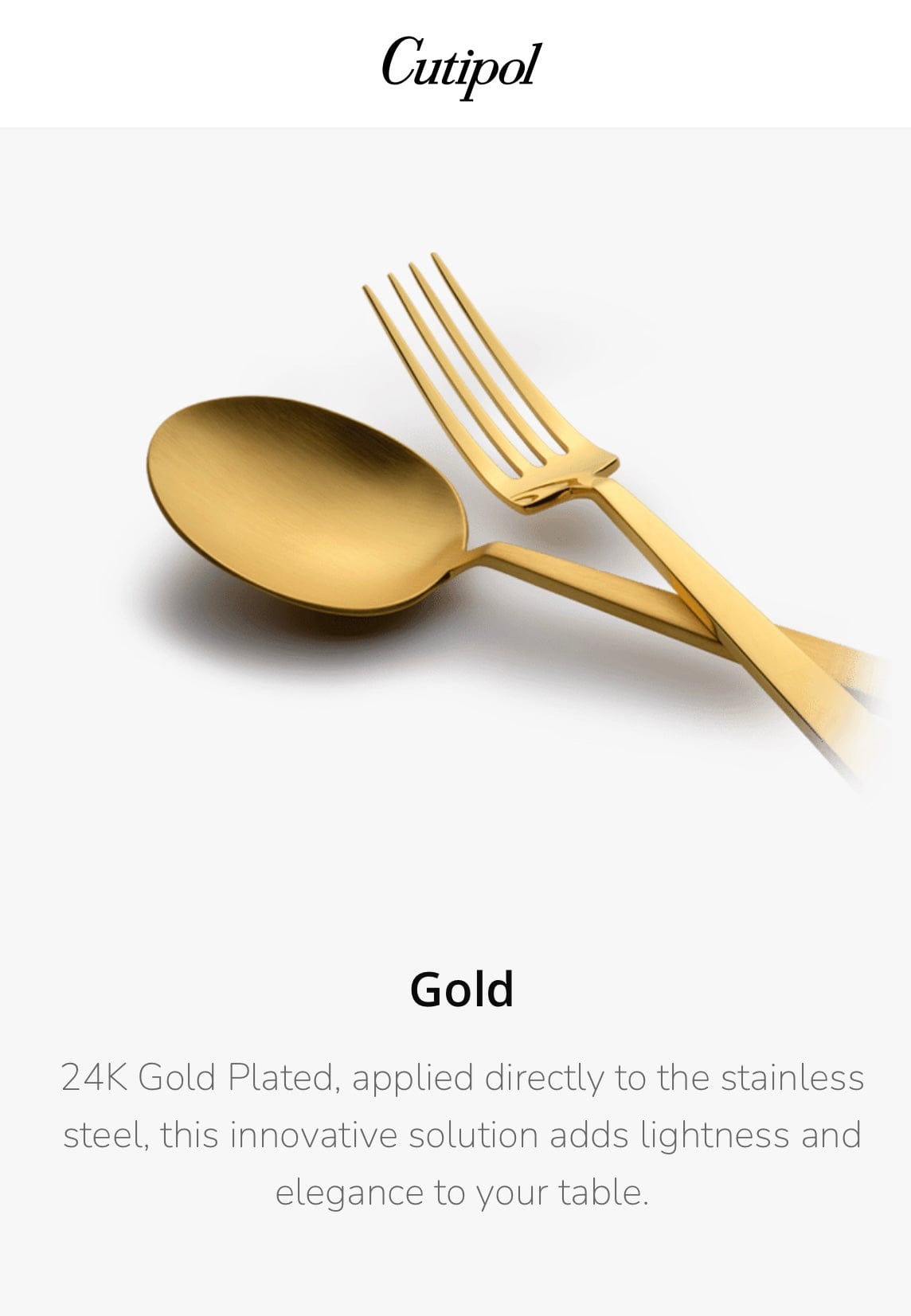 Cutipol Goa Dessert spoon/fork (Ivory/Gold)