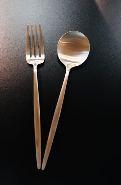 Cutipol Moon Dessert spoon/fork (Champagne)