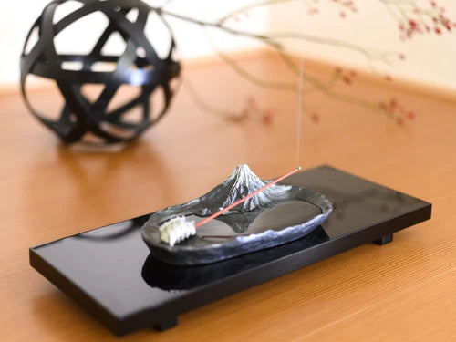 JAPAN GINGA-DO IKEBANA ALUMINIUM MT FUJI Incense Stand(Gift Box)