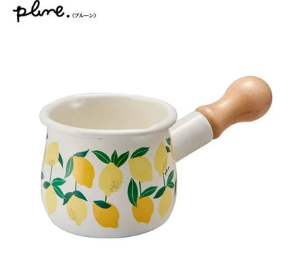 Plune Enamel Storage milk Pot With Handle(Gift Box)