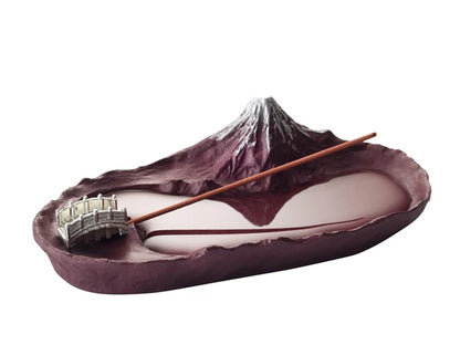 JAPAN GINGA-DO IKEBANA ALUMINIUM MT FUJI Incense Stand(Gift Box)