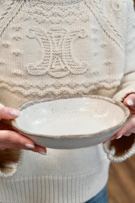 SHIROKARATSU Mino Ware Ceramic  Small Oval plate