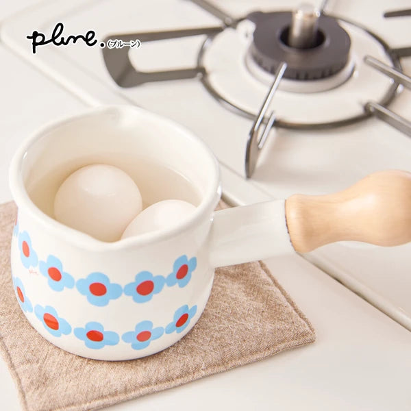 Plune Enamel Storage milk Pot With Handle(Gift Box)