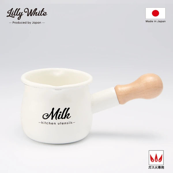 Plune Enamel Storage milk Pot With Handle(Gift Box)