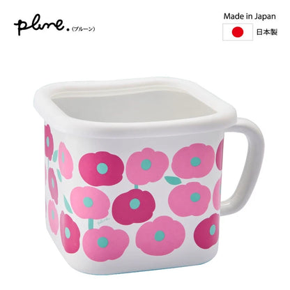 Plune Enamel Storage Jar/Square Pot With Handle(Gift Box)