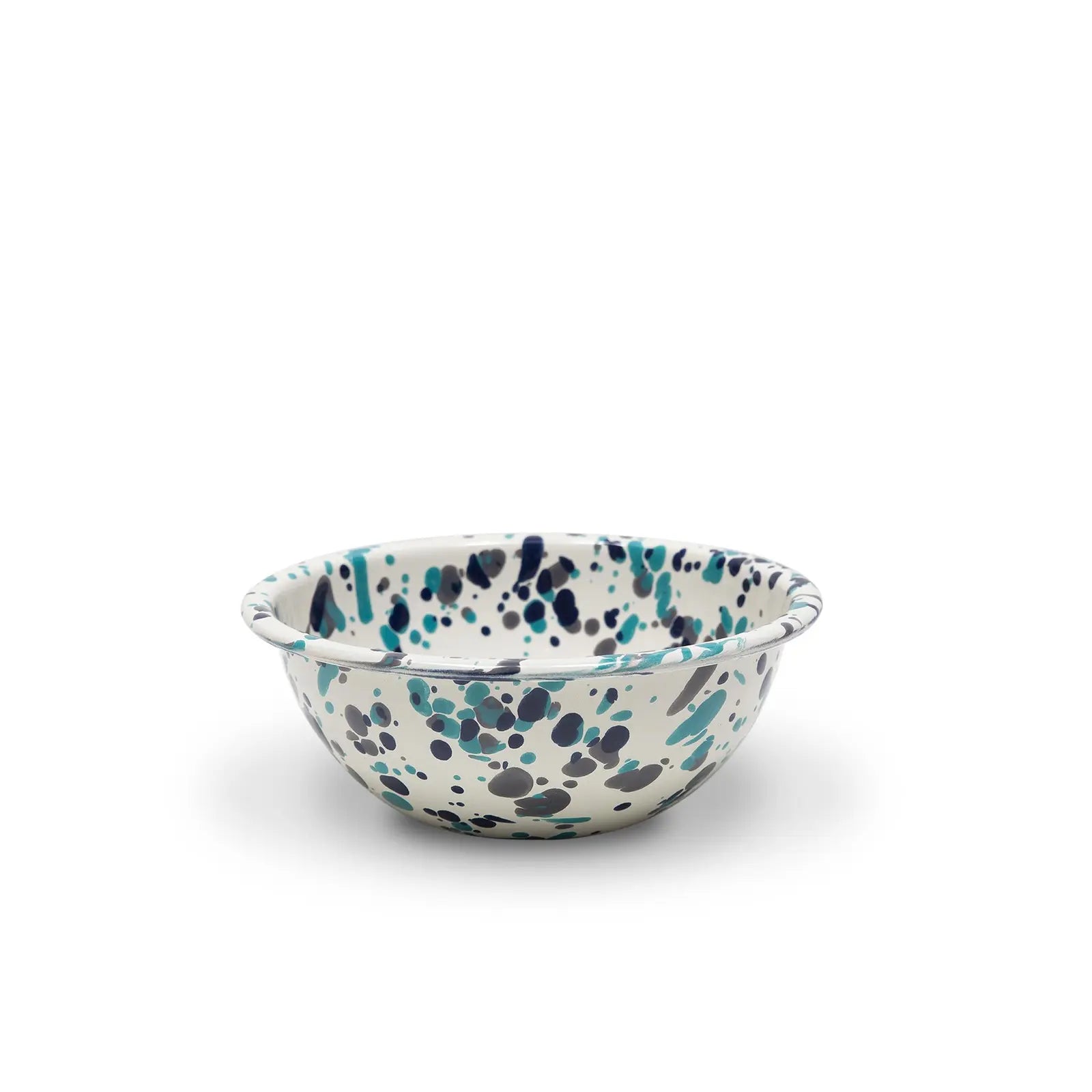Crow Canyon - The Get Out Enamel Cereal Bowl, Tomato & Smoke Blue