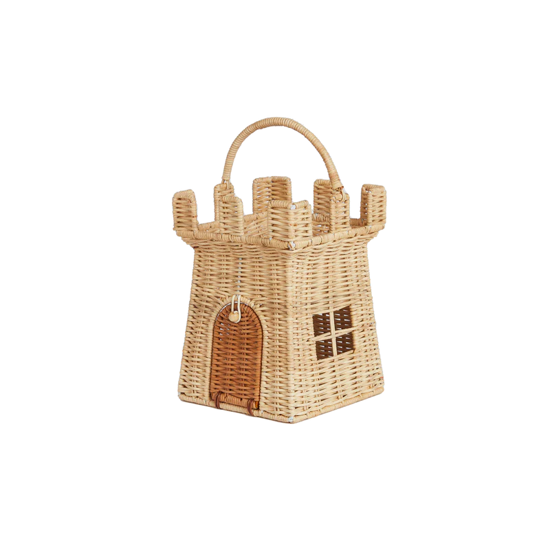 Olli ella Rattan Castle Basket Bag