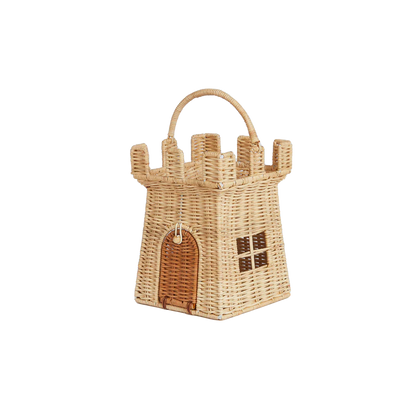 Olli ella Rattan Castle Basket Bag