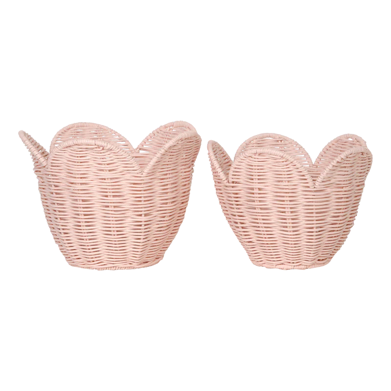 Olli ella Rattan Lily Basket 2pc Set