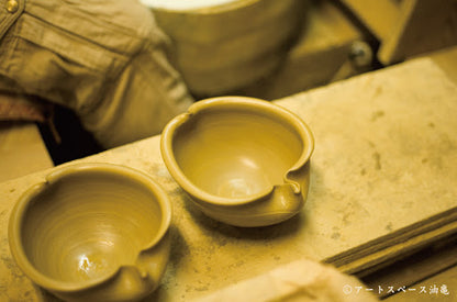 古谷浩一 Hirokazu Furutani Handmade Earthenware iron sprinkled apple bowl-Brown