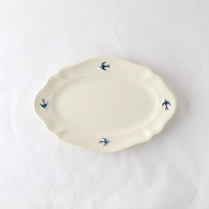 MARUMITSU STUDIO M Early Bird Oval Dinner Plate (L)