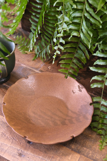 Yoshida Pottery Yukiwa Plate (Brown)