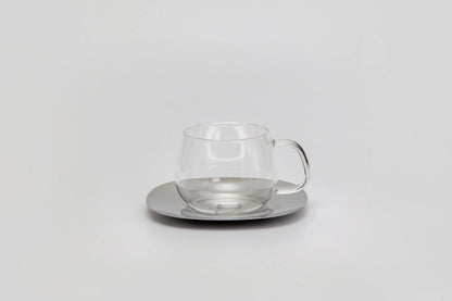 KINTO UNITEA CUP AND SAUCER 350ml/12oz STAINLESS STEEL