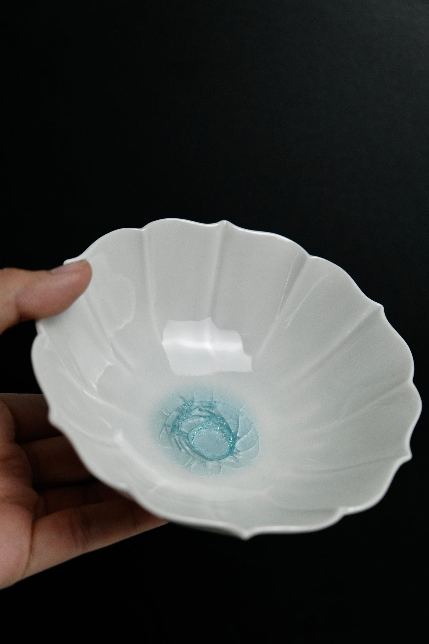 Hasami Ware 洸琳窯 Handmade Blue Flower Bowl