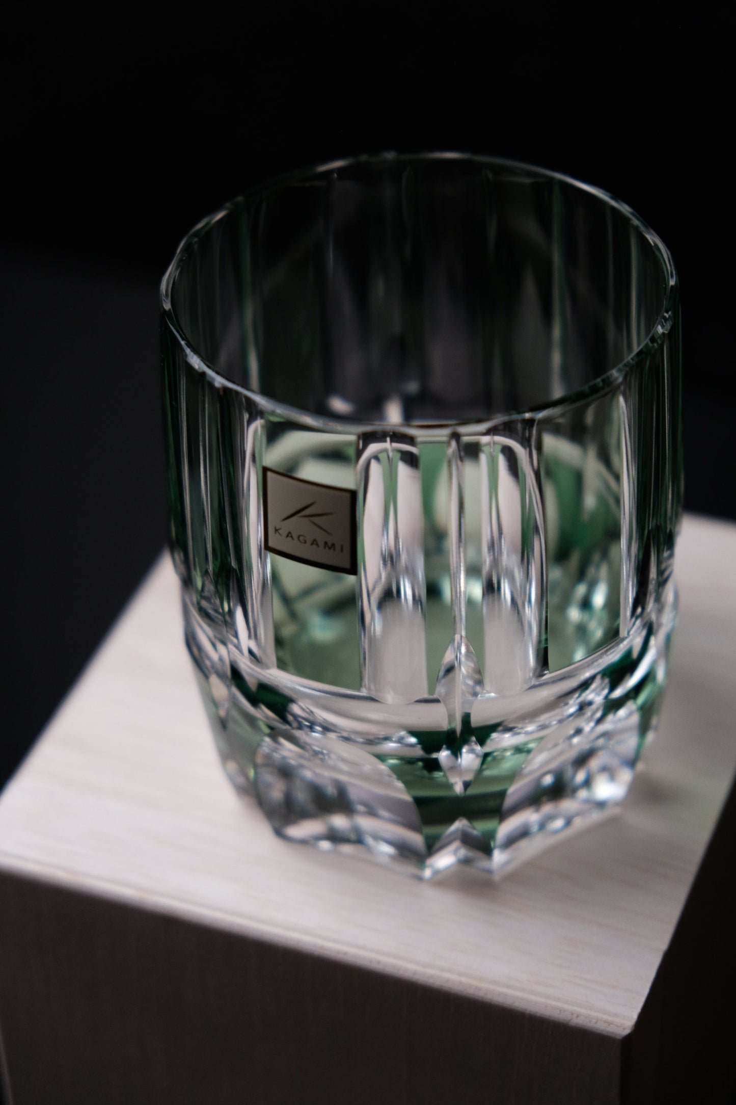 [ROCKS GLASS] Whiskey Glass "Bamboo" Crystal Glass (Wooden Box)