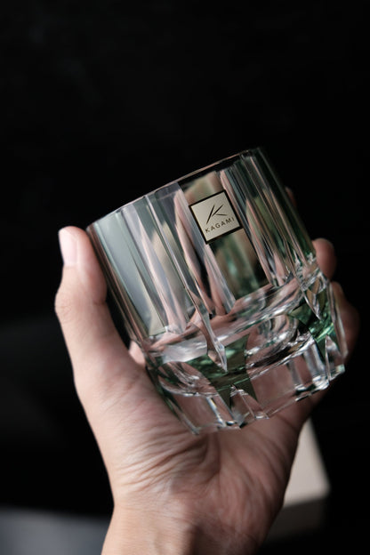 [ROCKS GLASS] Whiskey Glass "Bamboo" Crystal Glass (Wooden Box)