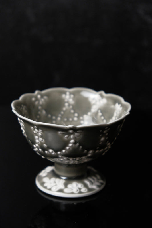 【Limited Edition Special Sale】Artisans-大串真司 Ougushi Masashi High Ground Small Dish Bowl (Grey)