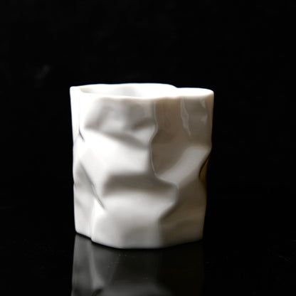 ARTISANS-小松 誠Makoto Komatsu  CRINKLE COLLECTION WHITE PORCELAIN CUP