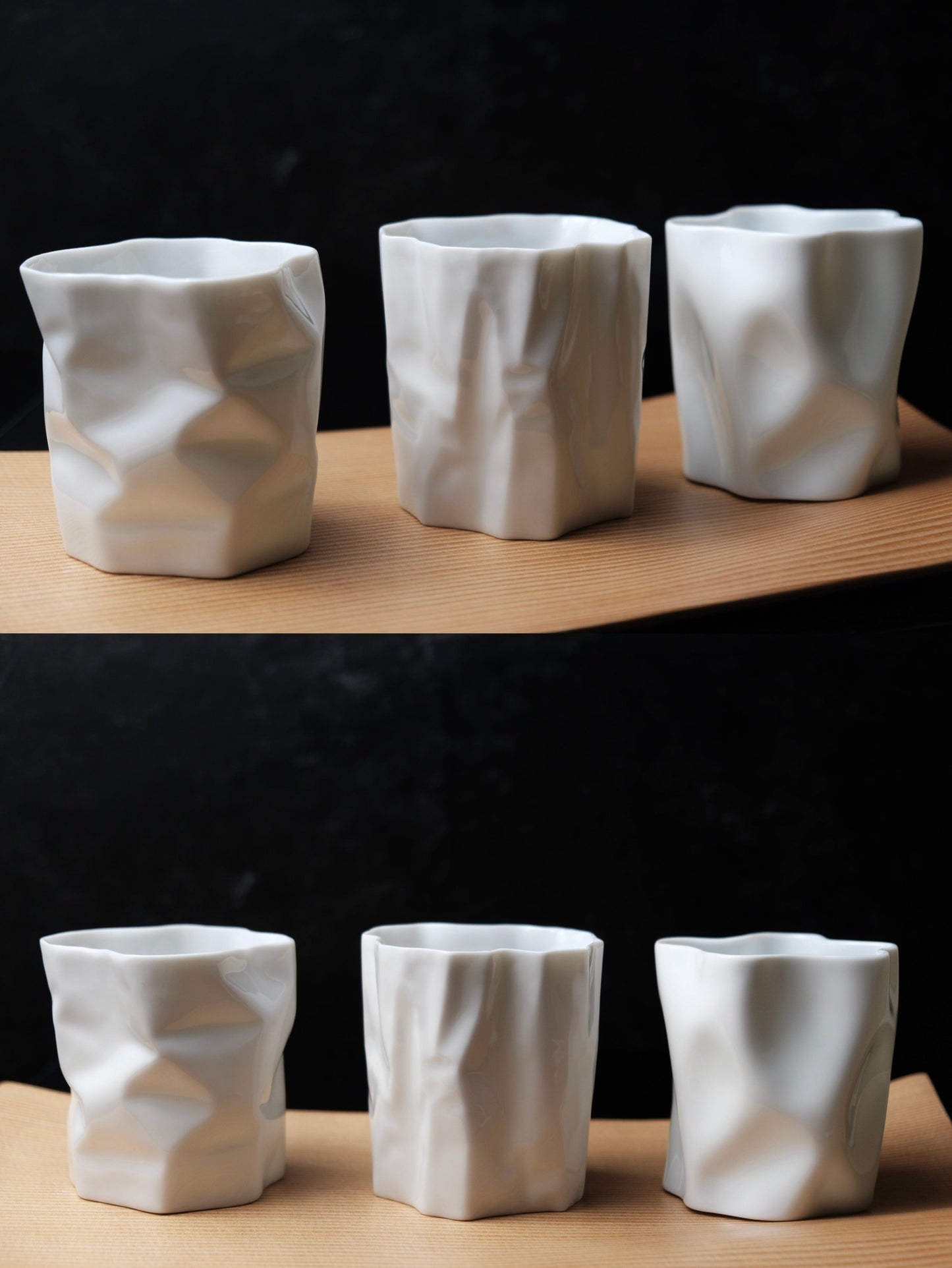 ARTISANS-小松 誠Makoto Komatsu  CRINKLE COLLECTION WHITE PORCELAIN CUP